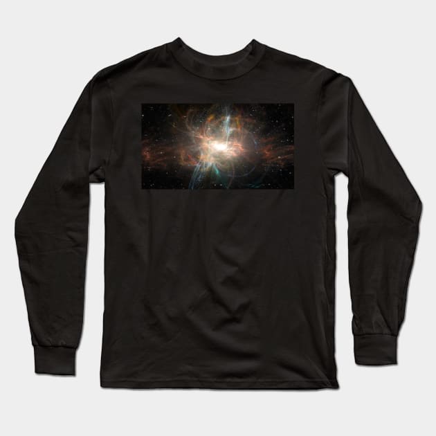 Beautiful Colorful Deep Space Nova Long Sleeve T-Shirt by Atomus